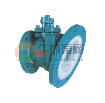 Q41F4-16C斜口衬氟放料阀